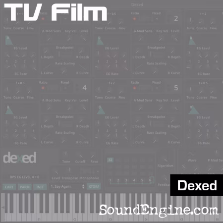 64 Dexed voices created for TV and Film work